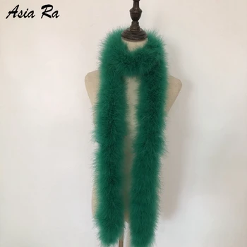 

45-50g Fluffy Marabou Feather Boas strips Dyed Dark Green turkey feather fringes DIY feathers laces trims for wedding christmas