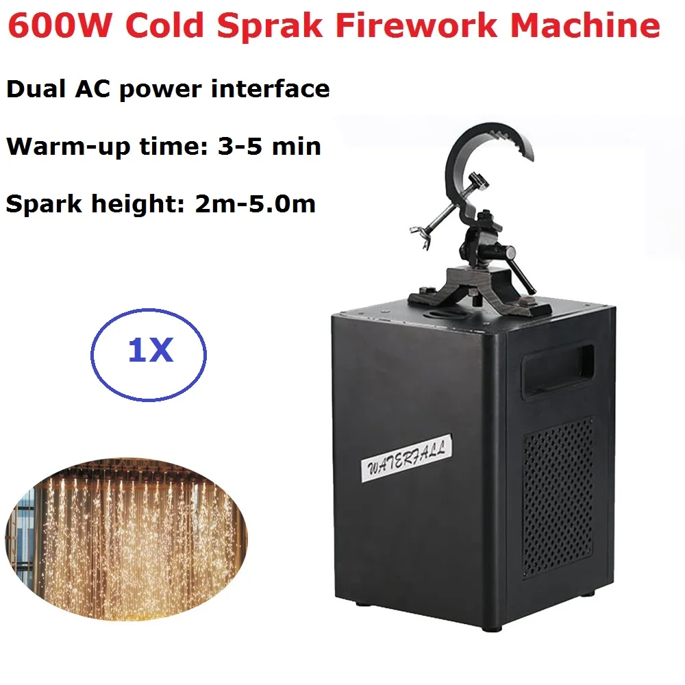 

600W Cold Sprak Firework Machine For Wedding Celebration DMX512 Control Hanging Spark Fountain Sparkular Machine For Stage Light