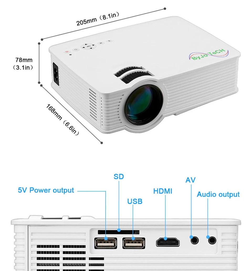 ByJoTeCH GP-9 проектор мини светодиодный проектор Full HD портативный домашний кинотеатр проектор ЖК-видео проектор HDMI GP9
