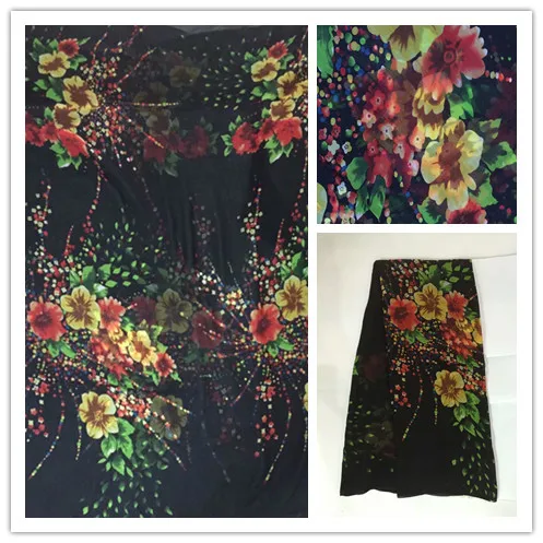 140 см Thin100% чистый натуральный шелк тутового шифона цифровой печатный синий Текстиль Ткань сшить женское платье ткань для шарфа DSF09