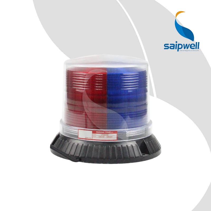 

IP54 waterproof police strobe led flashing lights screw connecting rotating beacon for traffic safety in 12/24/110/220V AC/DC