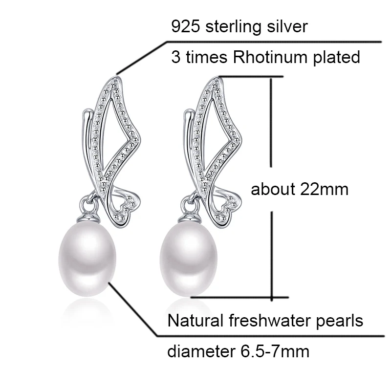 tz4090e 925 sterling silver earring pearl earring purple size