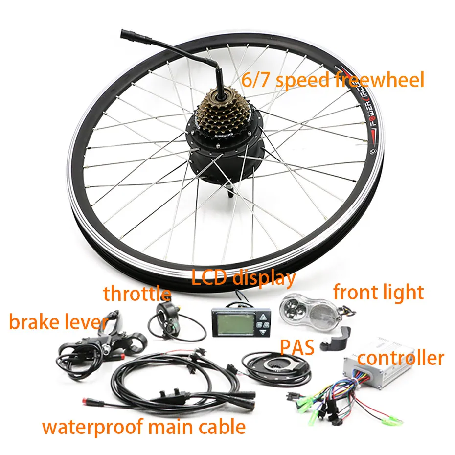 Комплект для переоборудования электрического велосипеда с 36 в задней ступицей двигателя велосипеда Ebike комплект для 2" 26" 700C Бесщеточное колесо для электрического велосипеда