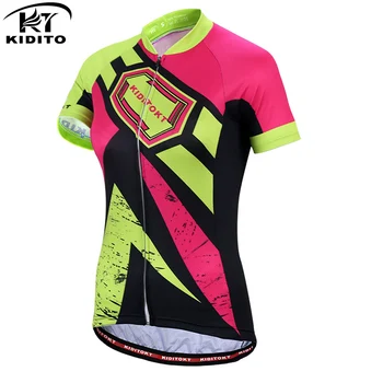 

KIDITOKT 2020 Pro Women Cycling Jersey Summer Anti-UV Cycling Bicycle Clothing Breathable Mountain Bike Shirt Cycling Wear