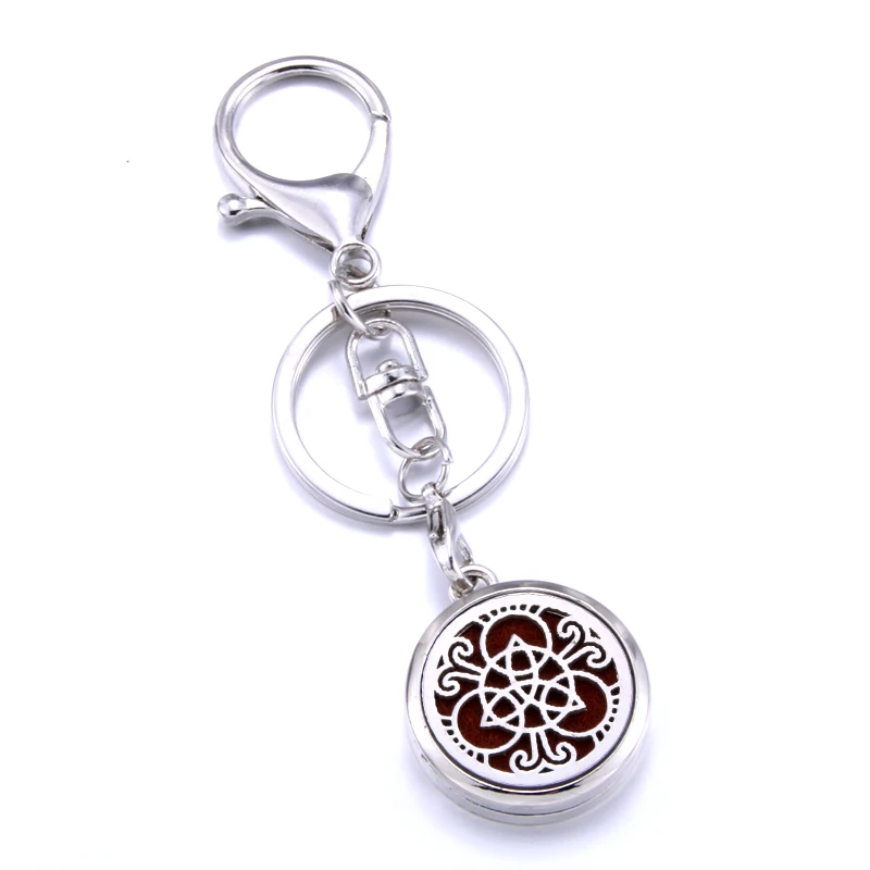 

Aromatherapy keychain stainless steel Magic array pattern perfume diffuser keychain aroma diffuser jewelry suitable for car key