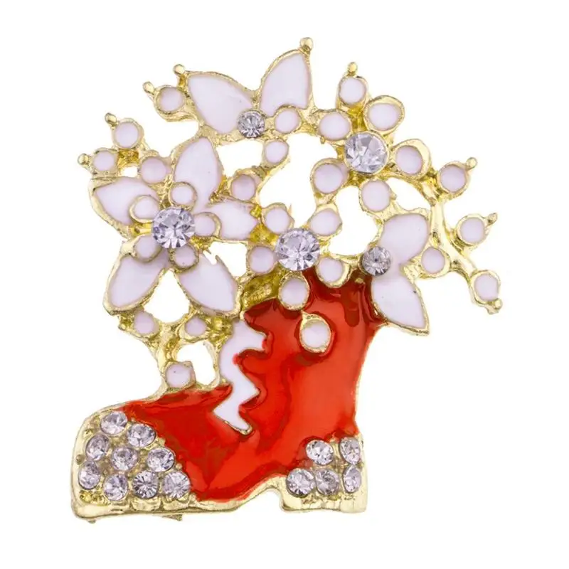 

Winter Collection Christmas Brooch Pin Snowman Santa Claus Boot Garland Fashion Jewelry Gift Christmas Friend Decoration Brooch