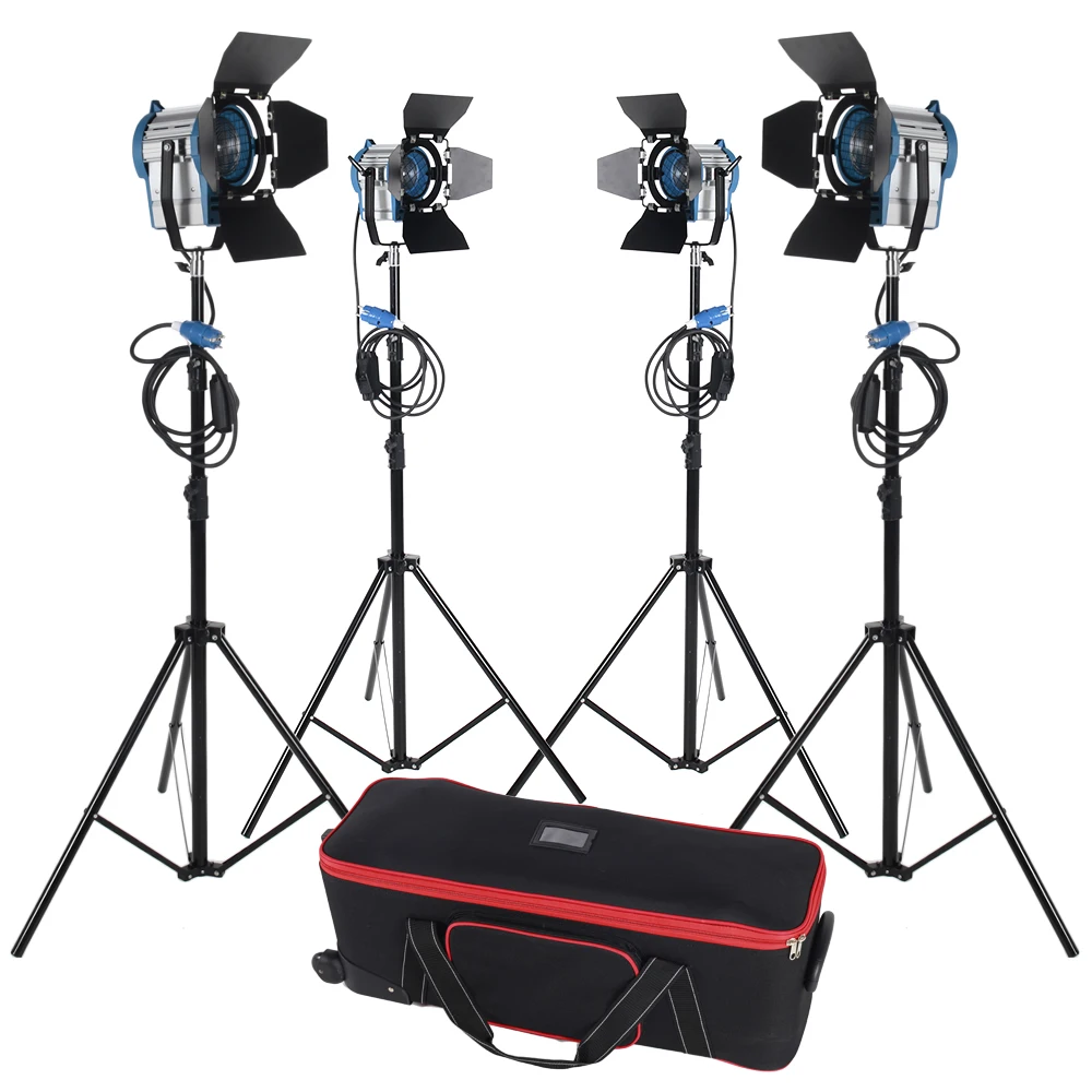 ASHANKS Tungsten Fresnel Light Kits Camera Continuous Spotlight for