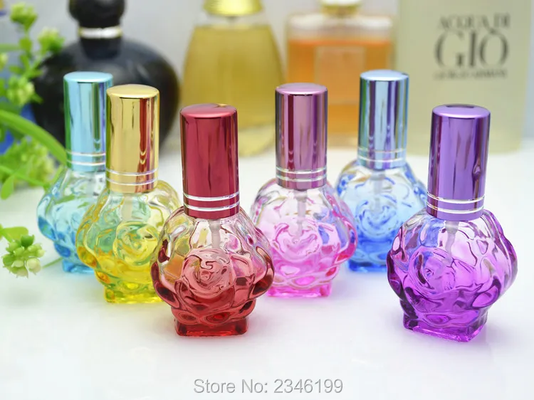 30pcs/lot Empty Liquid Cosmetic Container, Colored Glass Perfume