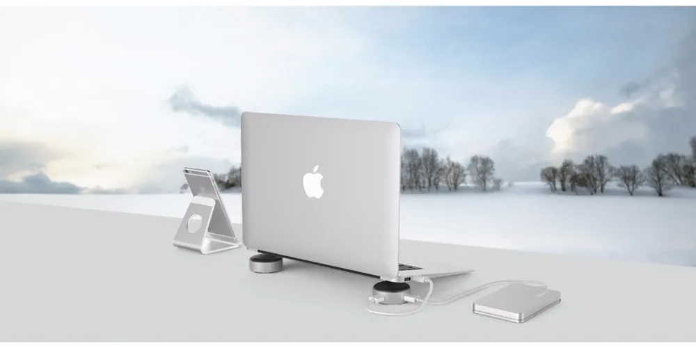 ORICO подставка для ноутбука MacBook с USB3.0 концентратор алюминиевая портативная охлаждающая подставка теплоотвод Нескользящая подставка охлаждающая подставка 2 шт