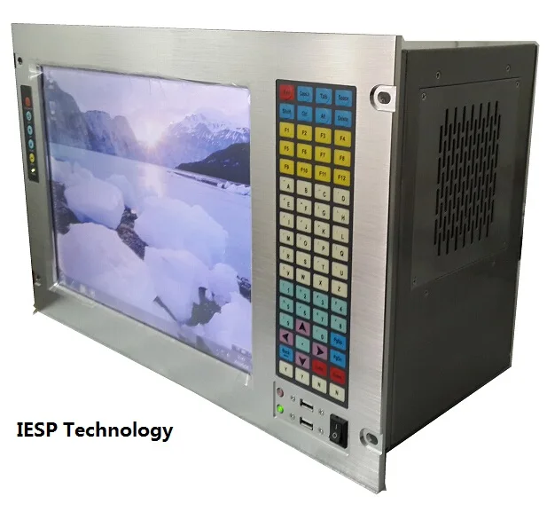 19" 7U Rack Mount Industrial Workstation, 15" LCD, With touchscreen