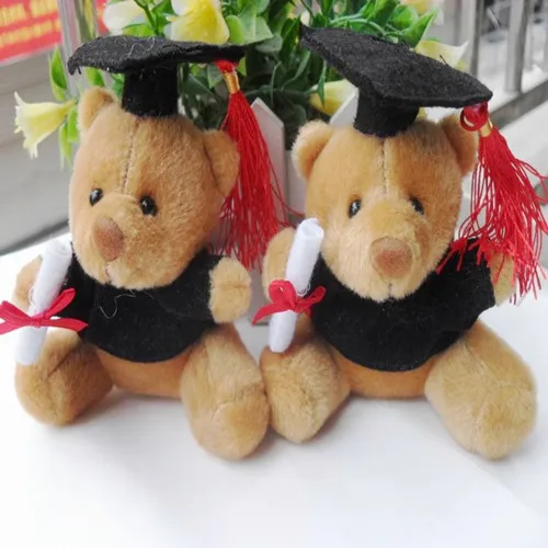 graduate teddy bears plush pendants,DIY animal bouquet toys key chain,Christmas gifts graduation memorabilia souvenirs 1