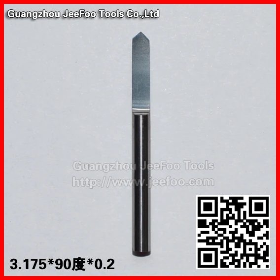 

3.175*90degree*0.2*38L Flat Bottom Wood Engraving Router Bits, Sharp Solid Carbide Tool on 3D Woodworking Relief Machining