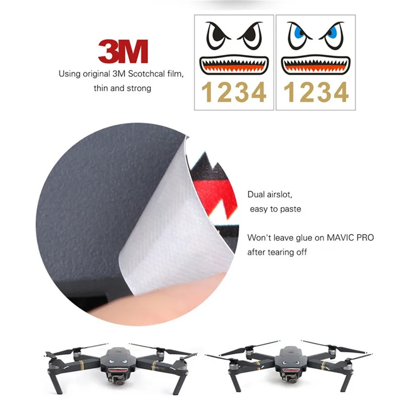 Drone accessories 2Pcs/Set Waterproof Sticker Decal Battery Number Sticker For DJI Mavic Mini / Mavic Mini 2 / Air MAVIC Pro DJI AIR 3