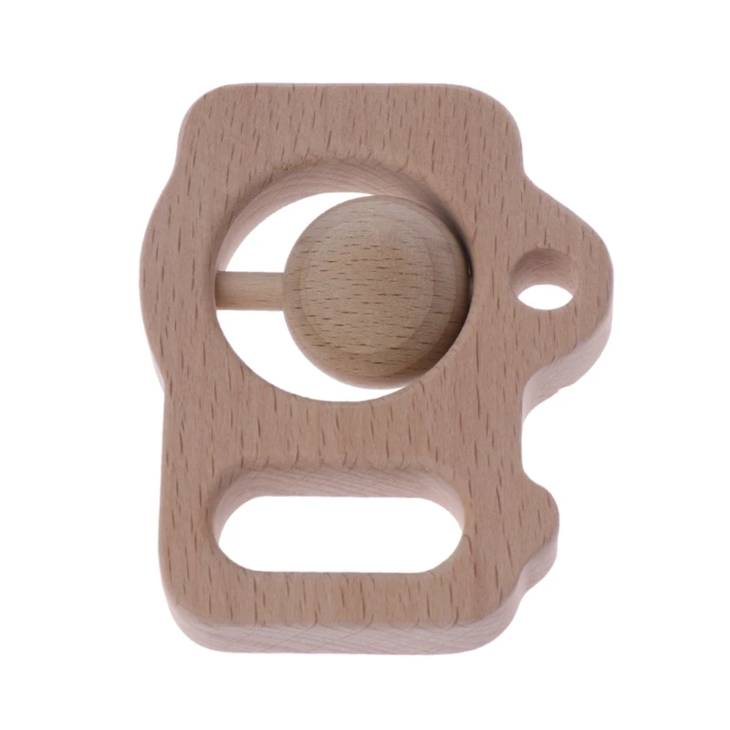 

Baby Camera Beech Wood Rattle Teethers Hand Montessori Toy Play Gym Chew Toys