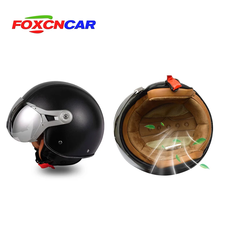 

Foxcncar New vintage Beon motorbike motorcycle helmet vespa casco capacete open face capacetes motociclistas Deodorant Rainproof