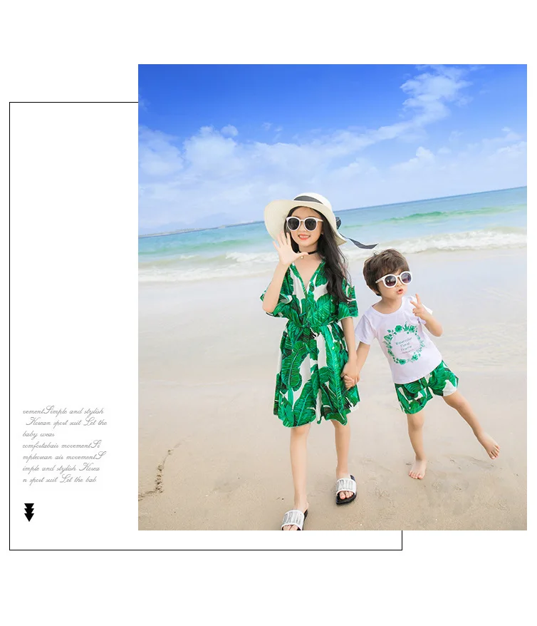Пляжный Семейный комплект; платья для мамы и дочки с открытыми плечами; Одинаковая одежда для папы и сына; комплекты одежды для семьи; комплект одежды для детей