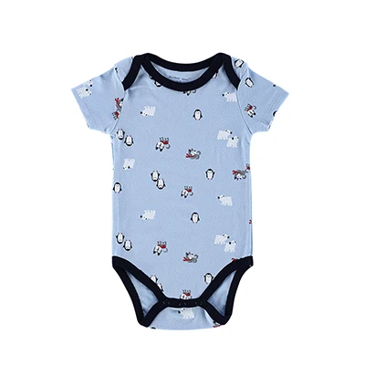 Новое хлопковое детское боди для мальчиков, летнее хлопковое нижнее белье с короткими рукавами для новорожденных, пижамы для маленьких мальчиков и девочек - Цвет: 15112