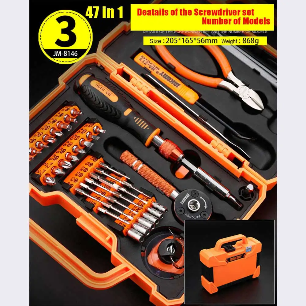 

47PCS/Set Mini Torx Screwdriver Set Multifunctional Opening Precision Repair Hand Tools for House Phone PC Tool New