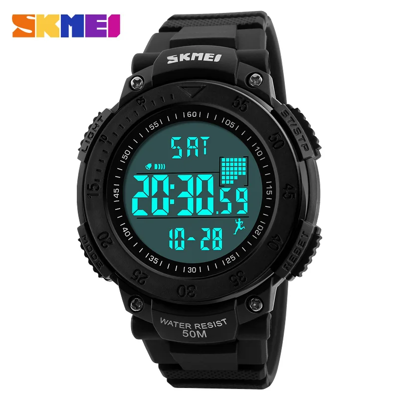 

New Life Fashion Casual Pedometer Calories LED Digital Watch Men Waterproof Outdoor Sports Watches SKMEI Brand Dress Wristwatch