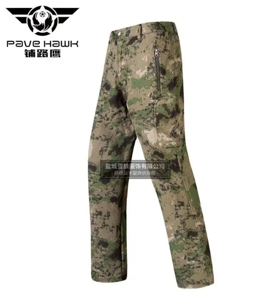 Мужские водонепроницаемые Зимние флисовые теплые брюки-карго для походов, стильные мягкие тактические камуфляжные брюки, военные армейские длинные брюки - Цвет: color4