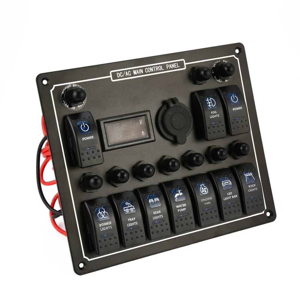 Professional Waterproof DC/AC Main Control Panel 10 Gang ...