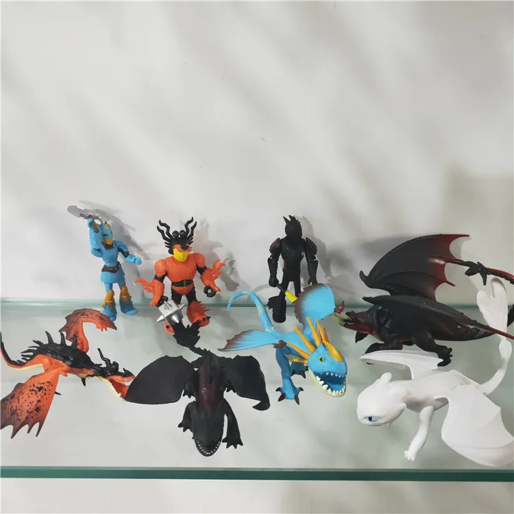 

8cm 8 Pcs/set How To Train Your Dragon Toothless Action Figure Light Fury Toothless Toys for Children&s Birthday Gifts
