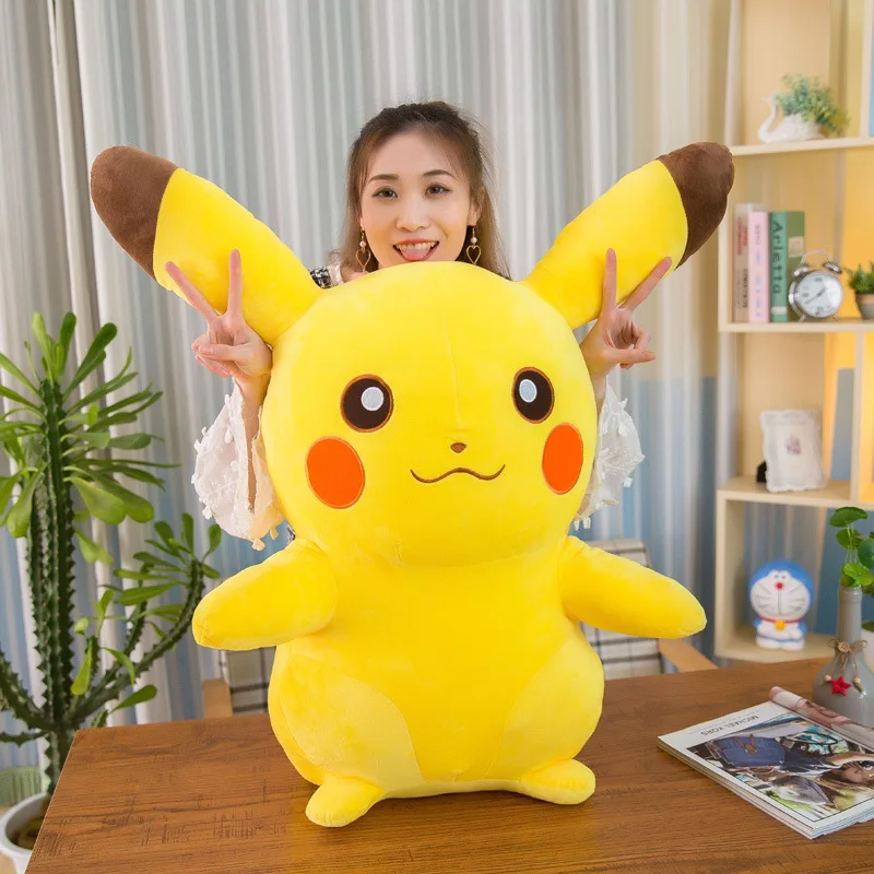 

45cm Kawaii Pikachu Detective Stuffed Toys Anime Game Dolls Toy Pikachu Kawaii Plush Soft Doll Toys For Kids Toys Christmas Gift