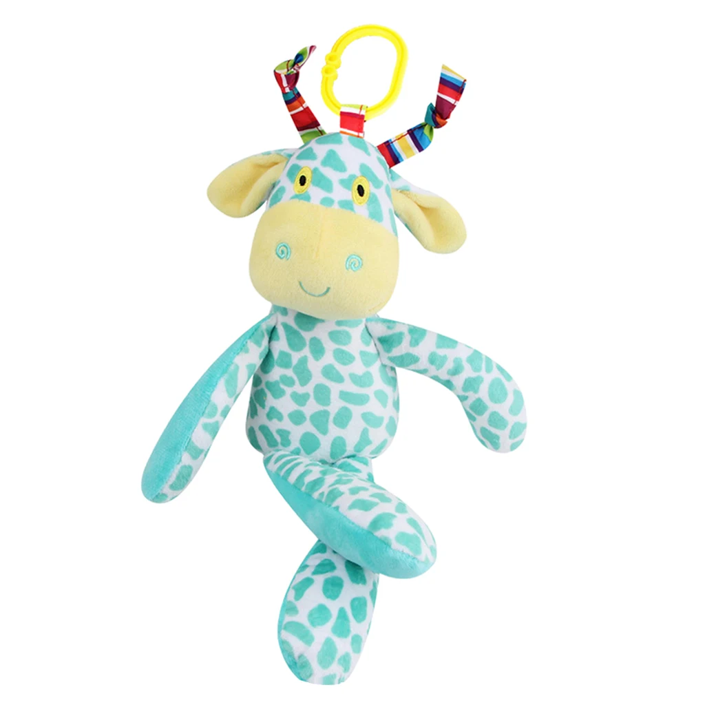 Cartoon Plush Baby Infant Safety Nursing Bed Stroller Pram Hanging Rattles for Infant Play Activity