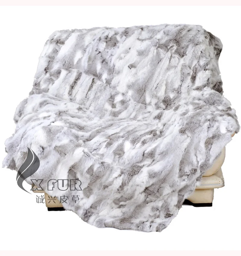 

CX-D-12A Bedding Patchwork Real Rabbit Fur Blanket Throw Blanket Custom Made Natural Colour Real Fur Area Rug~ DROP SHIPPING