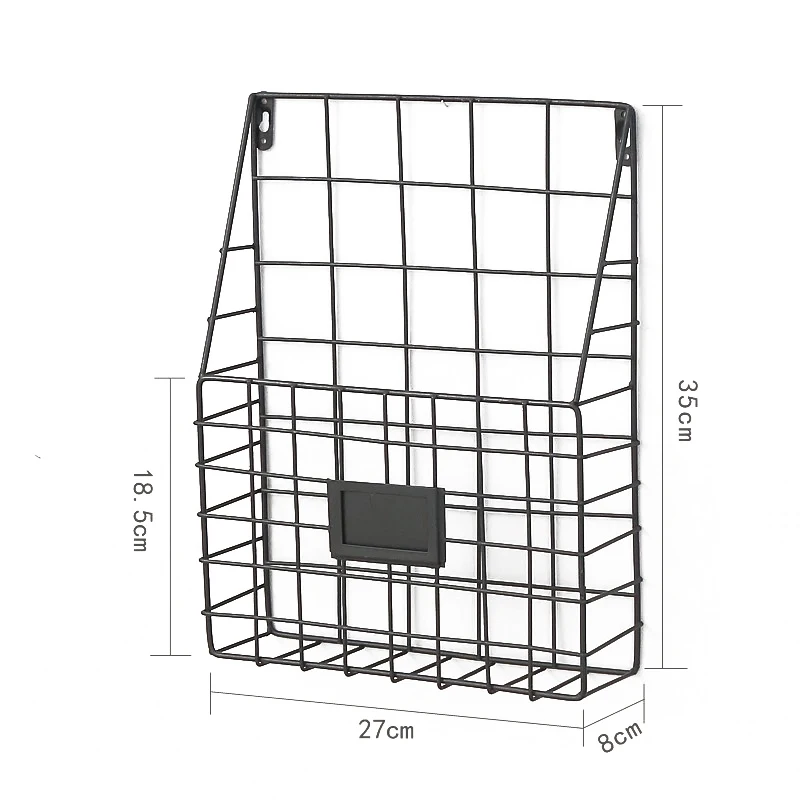 Железная настенная полка для хранения, органайзер для дома и офиса, журнал, газета, книга, корзина, стеллаж для хранения, Декор