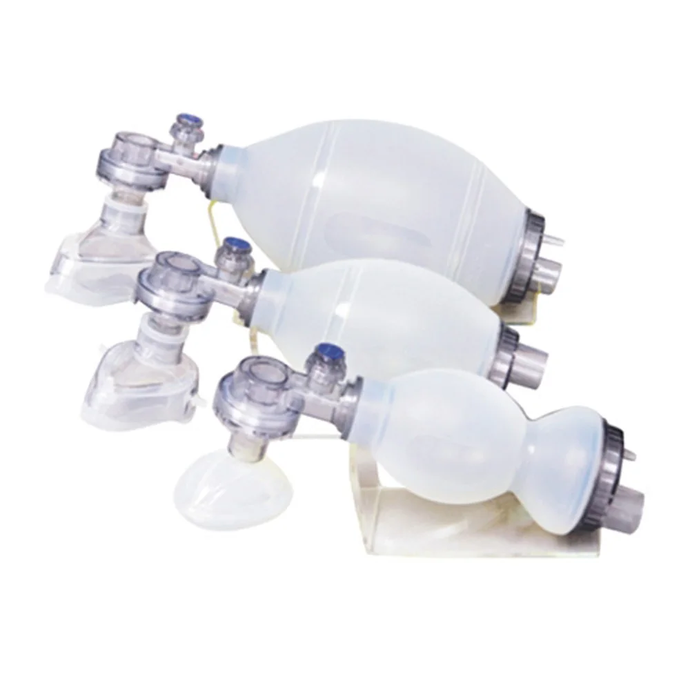

Reservior bag and mask Silicone Resuscitator with oxygen tubing 100% Latex Free