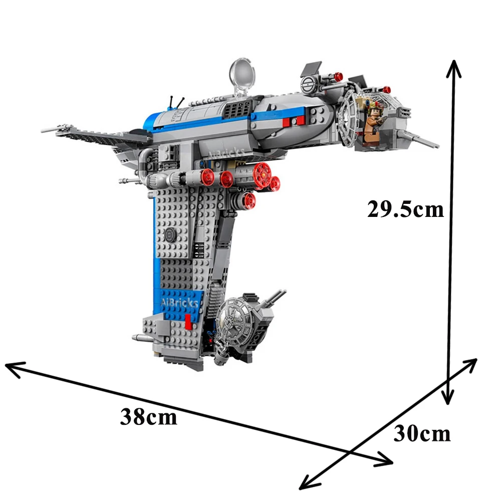 

NEW 05129 Resistance Bomber Blocks 873Pcs Bricks Compatible With Lego Star Wars 75188 Starwars Technic Figures Building Blocks