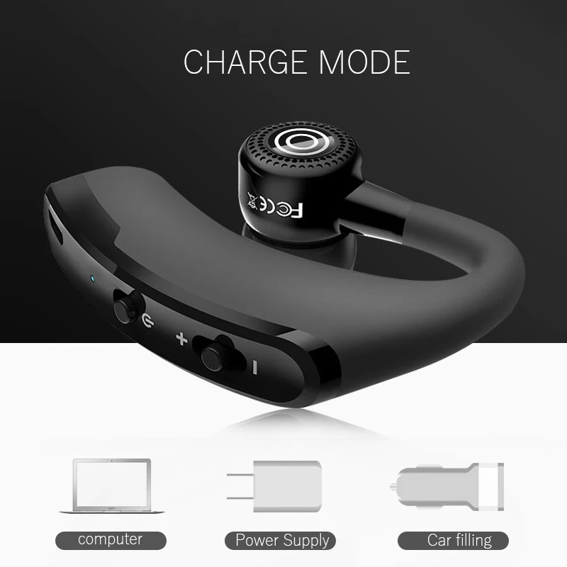 V9 Bluetooth Wireless Headset Voice Control Music Sports Handsfree Earphone Bluetooth Headset Headphones Noise Cancelling Heads