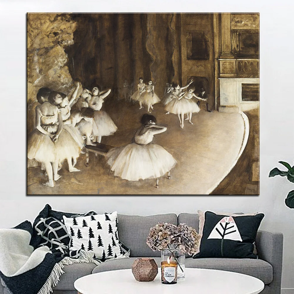 Buy DP ARTISAN Ballet Rehearsal on Stage Wall painting
