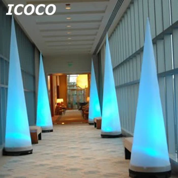 

ICOCO Colorful Inflatable LED Light Column/Inflatable Cone for Party Decor Waterproof Luminous Remote Control Color Changing