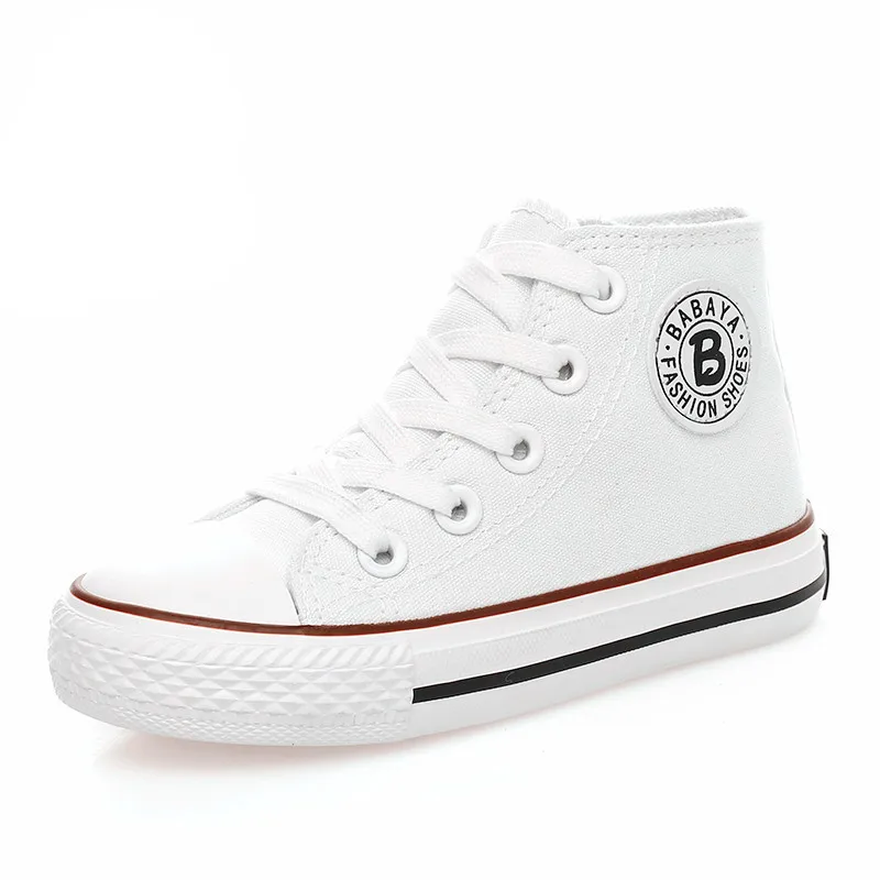 رينبين الأطفال قماش أحذية الأولاد الأطفال الأحذية الدانتيل 2017 جديد الربيع الصيف موضة أحذية رياضية الأولاد الأبيض للأطفال فتاة