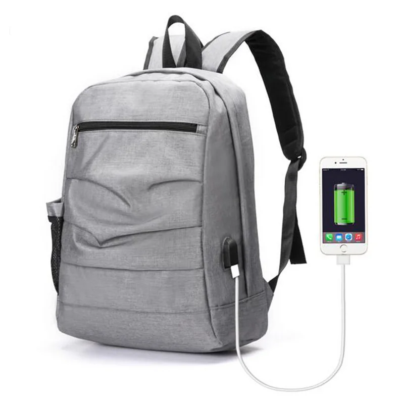 

OZUKO New Men Backpack USB Charging Laptop Backpack 2018 Fashion Multi-function Travel College Student School Bags For Teenagers