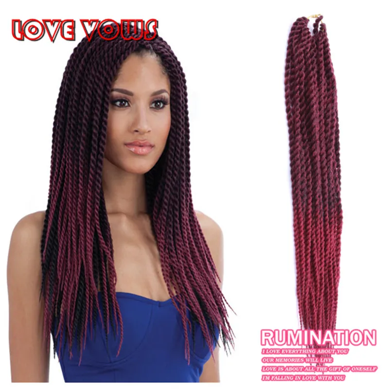 Hot Sell Havana Mambo Senegalese Twist Hair Synthetic Ombre
