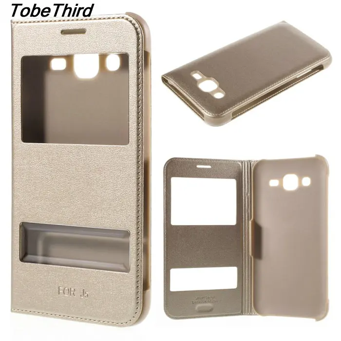 TobeThird For Samsung J500 Case Dual View Windows PU Leather Cover for Galaxy J5 2015 SM-J500F With Package | Мобильные телефоны и