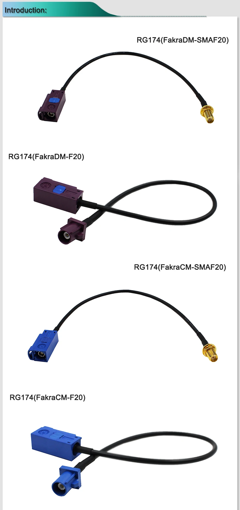 CS RG174(FakraCM-F20)