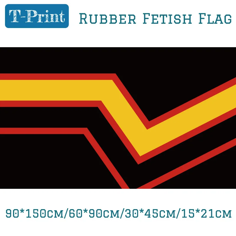 

Rubber Fetish Pride Flag For Party Bar 90*150cm/60*90cm/15*21cm