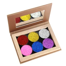 Coosei блеск Тени для век палитры 6 цветов Shimmer Eye блеск фестиваль косметические ногтей длительный Магнитный Палетка теней