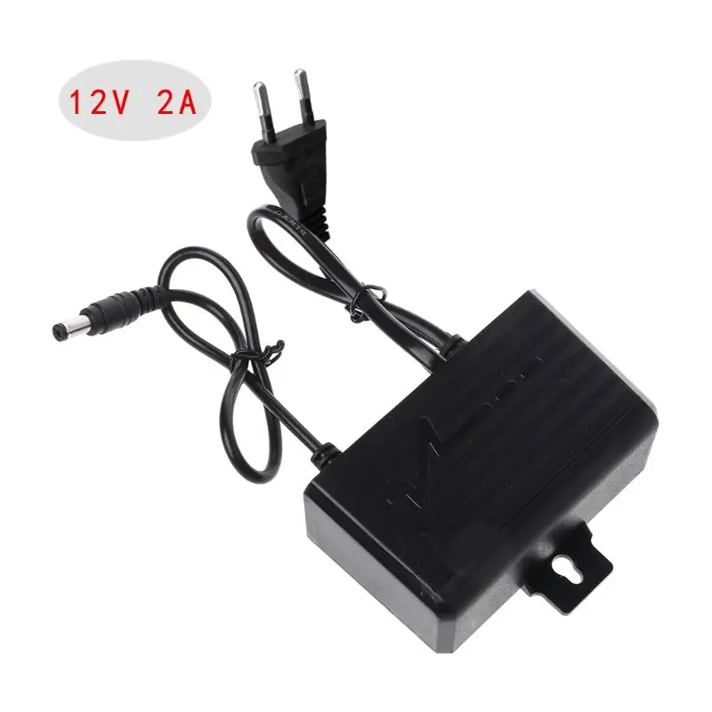 Источник питания AC DC зарядное устройство адаптер 12V 2A EU US вилка Водонепроницаемая