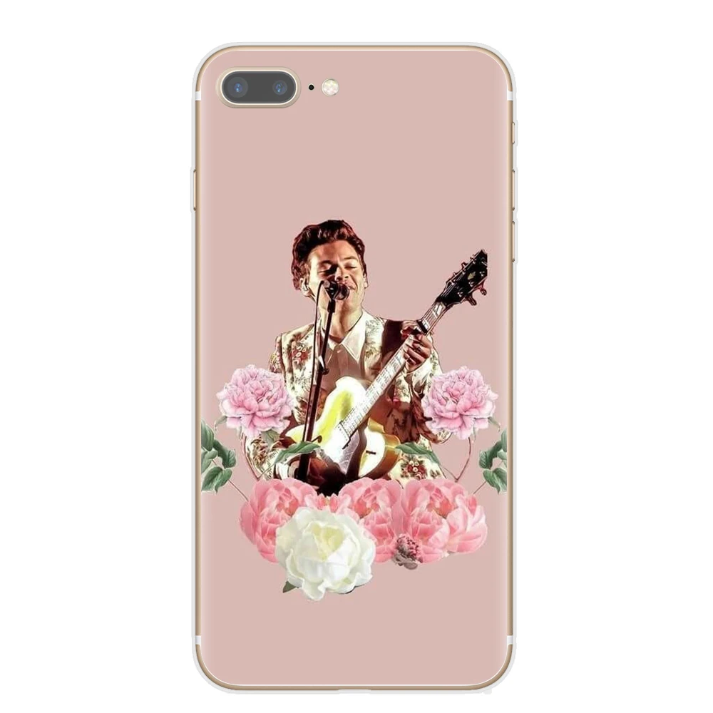 One Direction Harry Styles, розовые цветы, мягкие ТПУ чехлы для телефонов, чехол для iPhone 1 Pro X XR XS Max 8 7 6 6S Plus 5S SE, задняя крышка