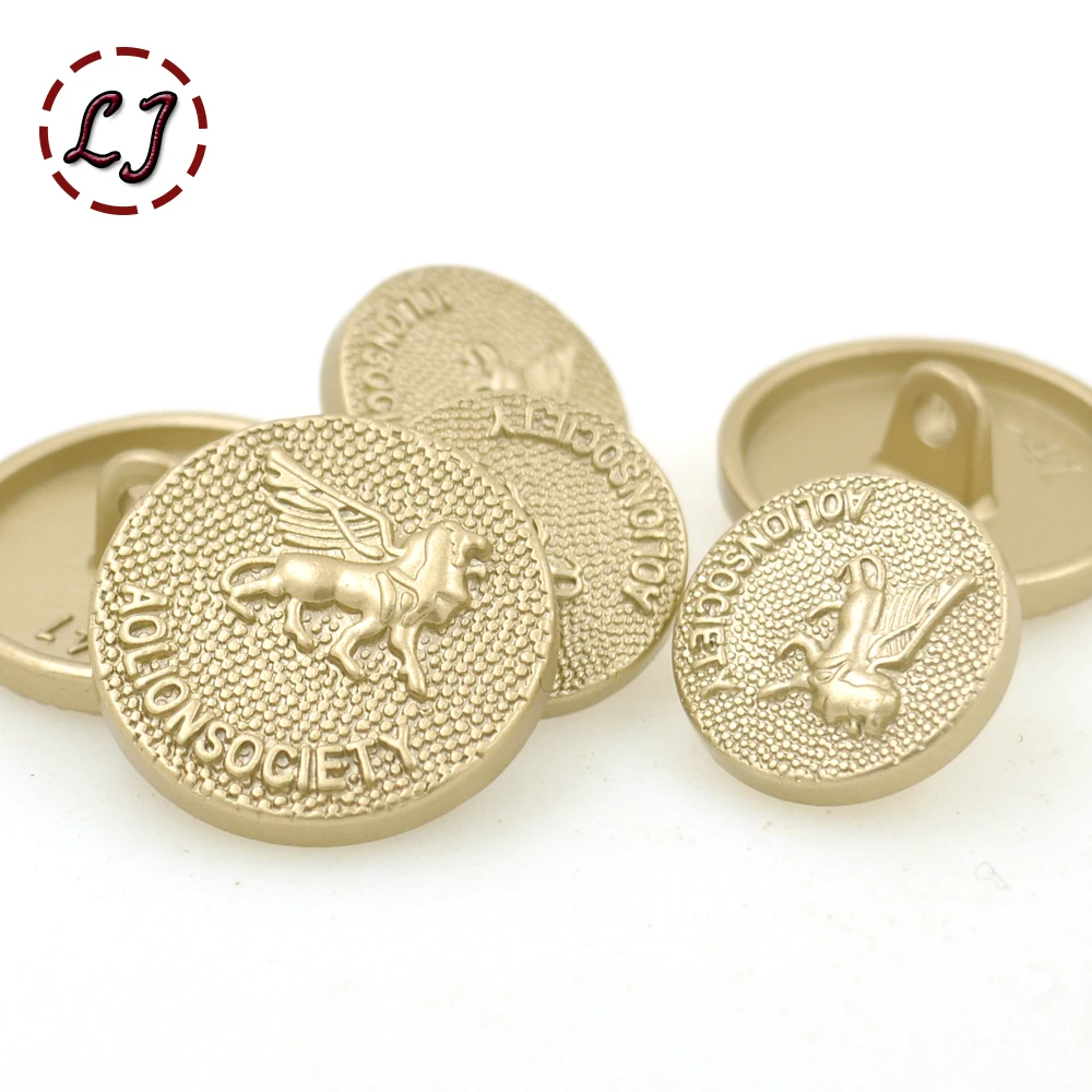 

Hot sell 10pcs/lot Winged Lion metal sewing button matt gold decoration button carfts used for garment accessories DIY 15mm/20mm