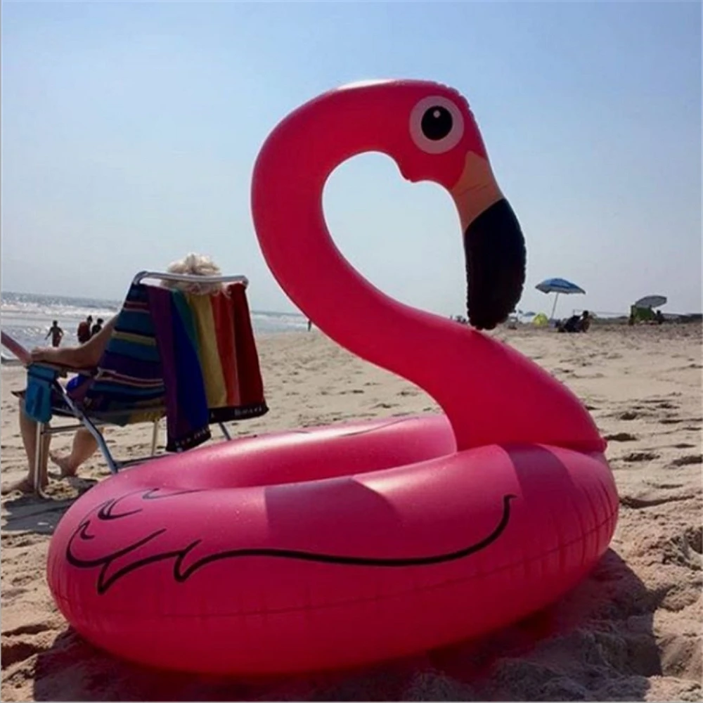 120cm Adult Flamingo Pool Floats Inflatable circle Flamingo Swimming Ring Buoy Giant Float Mattress Rubber Rings Pool Toys