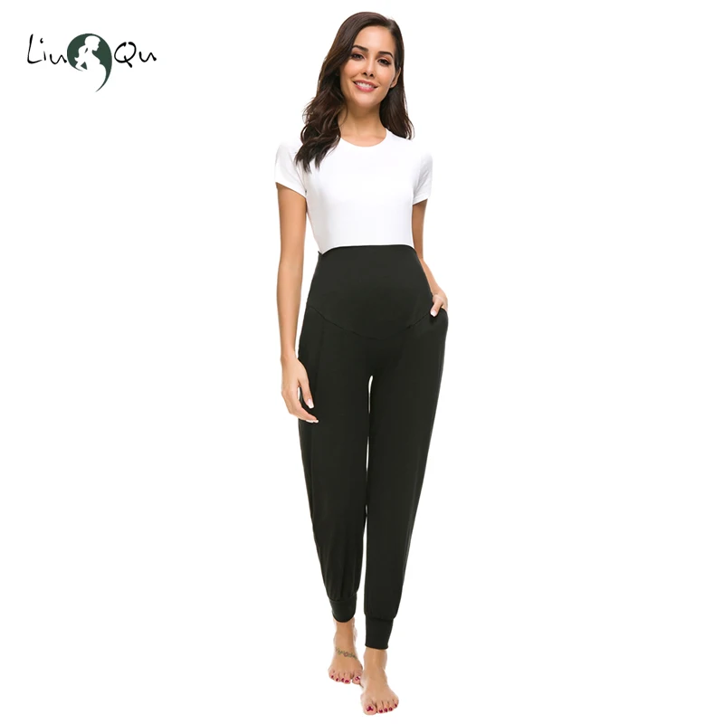 

Maternity Pants Women Plus High Waist Leggings Pregnancy Clothes Casual Soft Pants Maternity Clothing Womens Pregnancy Pants