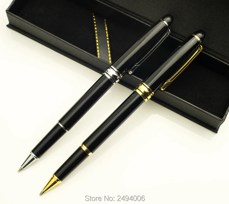 0,5 мм Металлические Шариковые Ручки с черными чернилами, роскошная шариковая ручка с подарочной коробкой для бизнес-письма, офиса, школы