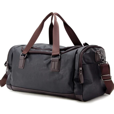 Водонепроницаемая Мужская спортивная сумка из искусственной кожи на плечо, спортивная сумка для фитнеса, сумка для путешествий - Цвет: black