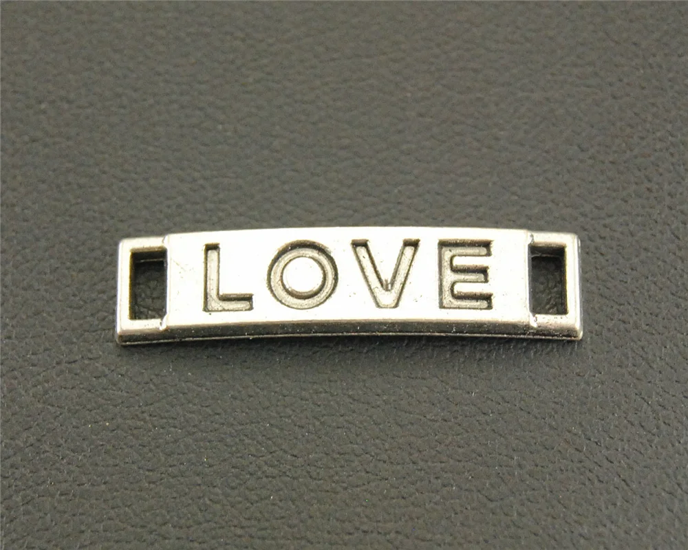 30pcs Silver Color/Bronze Curved Love Connector Link Charm Metal Bracelet Necklace Jewelry Findings A435/A434 | Украшения и